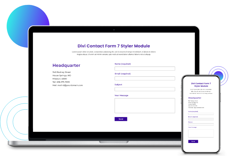 Contact Form 7 For divi Live Demo